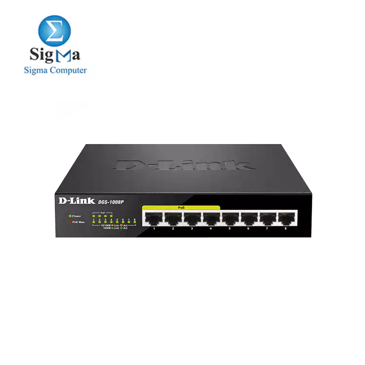 D-LINK DGS-1008P 8-Port Desktop Switch with 4 PoE Ports 