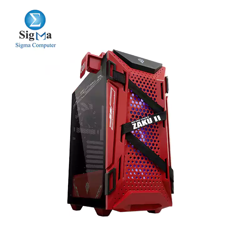 ASUS TUF Gaming GT301 ZAKU II EDITION ATX mid-tower compact case with tempered glass side panel