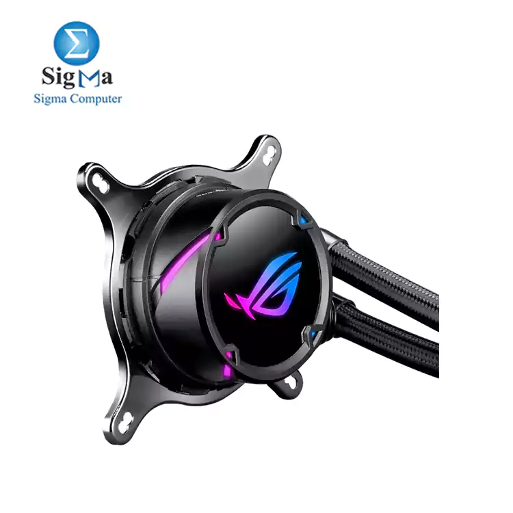 ASUS ROG STRIX LC 120 all-in-one liquid CPU cooler with Aura Sync RGB and ROG 120mm radiator fan