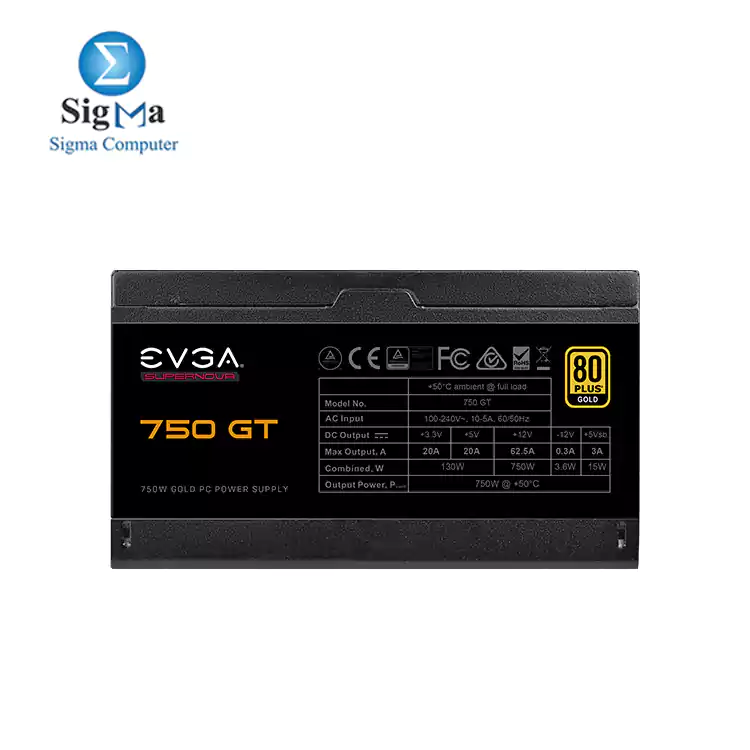 EVGA SuperNOVA 750 GT, 80 Plus Gold 750W, Fully Modular Auto Eco Mode with FDB Fan Includes  Power Supply 220-GT-0750-Y2