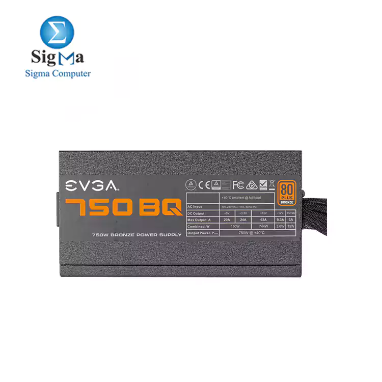 EVGA 750 BQ  80  BRONZE 750W  Semi Modular Includes FREE Power On Self Tester  Power Supply