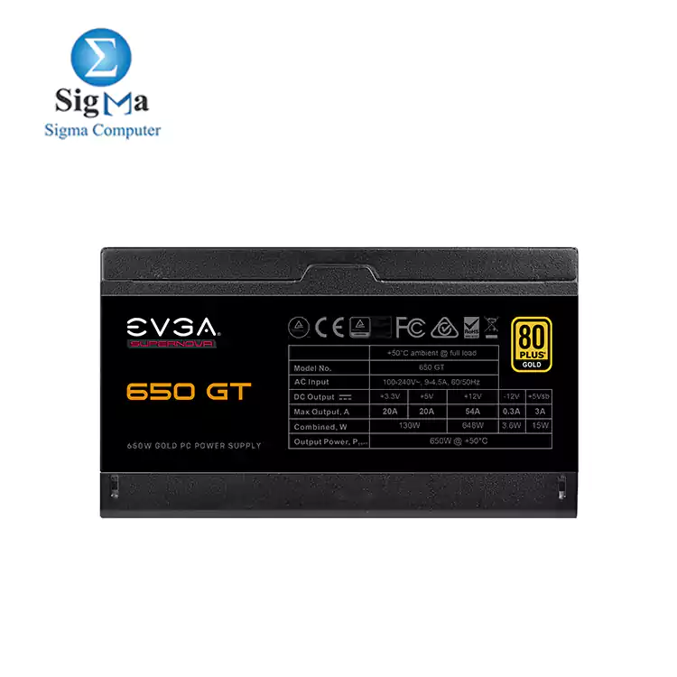 EVGA SuperNOVA 650 GT  80 Plus Gold 650W  Fully Modular Compact 150mm Size Power Supply 220-GT-0650-Y2