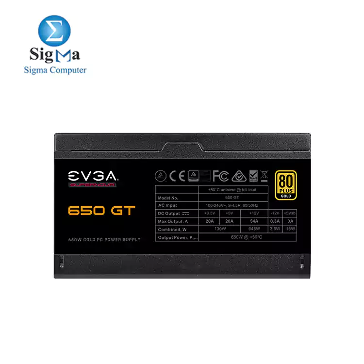 EVGA SuperNOVA 650 GT, 80 Plus Gold 650W, Fully Modular Compact 150mm Size Power Supply 220-GT-0650-Y2