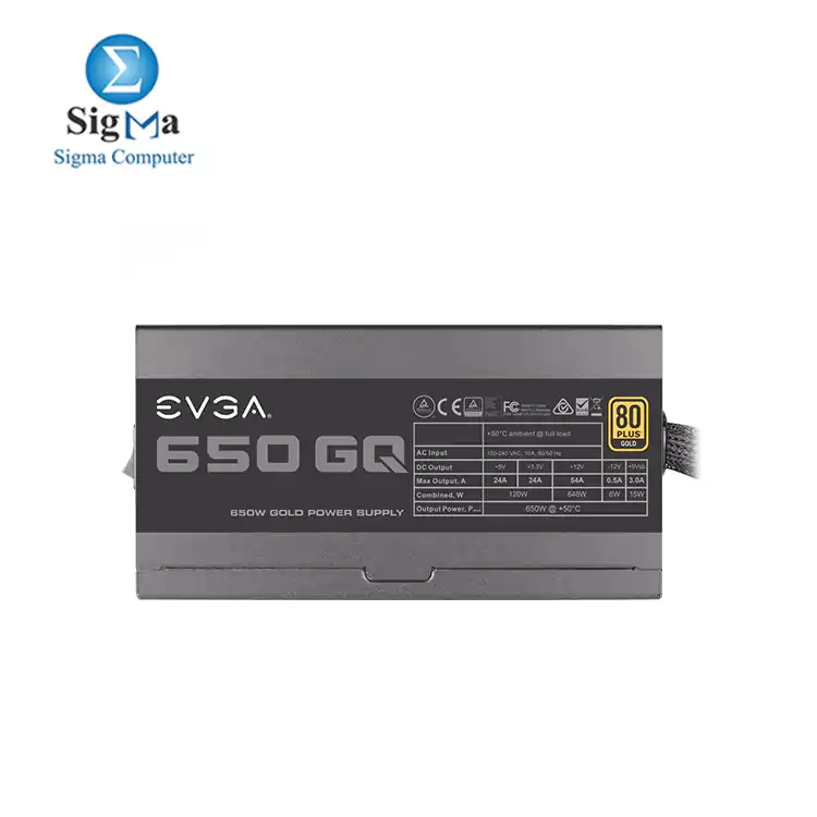 EVGA 650 GQ, 80+ GOLD 650W, Semi Modular Power Supply 210-GQ-0650-V2