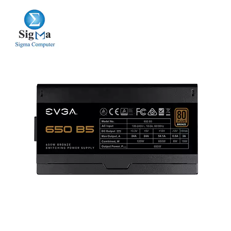 EVGA 650 B5, 80 Plus BRONZE 650W, Fully Modular Compact 150mm Size Power Supply 220-B5-0650-V2