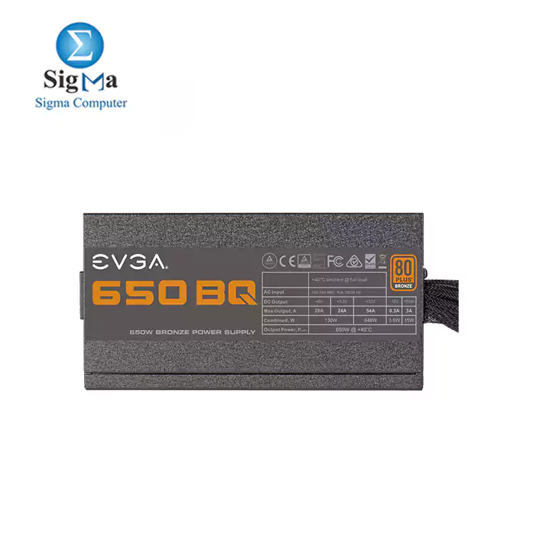 EVGA 650 BQ, 80+ BRONZE 650W, Semi Modular Includes FREE Power On Self Tester Power Supply 110-BQ-0650-V2