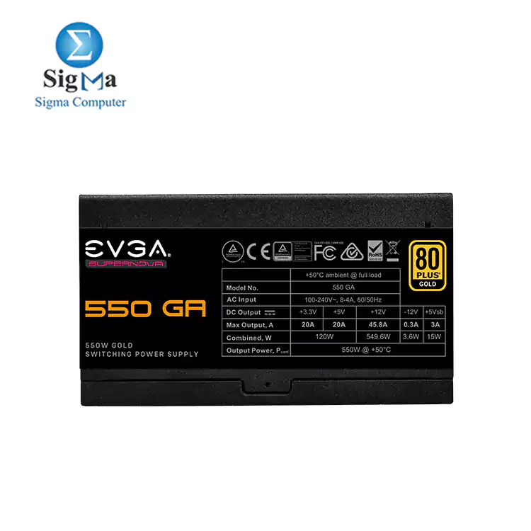 EVGA SuperNOVA 550 GA  80 Plus Gold 550W  Fully Modular Compact 150mm Size Power Supply 220-GA-0550-X2