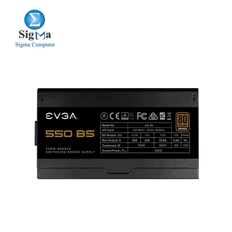 EVGA 550 B5  80 Plus BRONZE 550W  Fully Modular Power Supply 220-B5-0550-V2