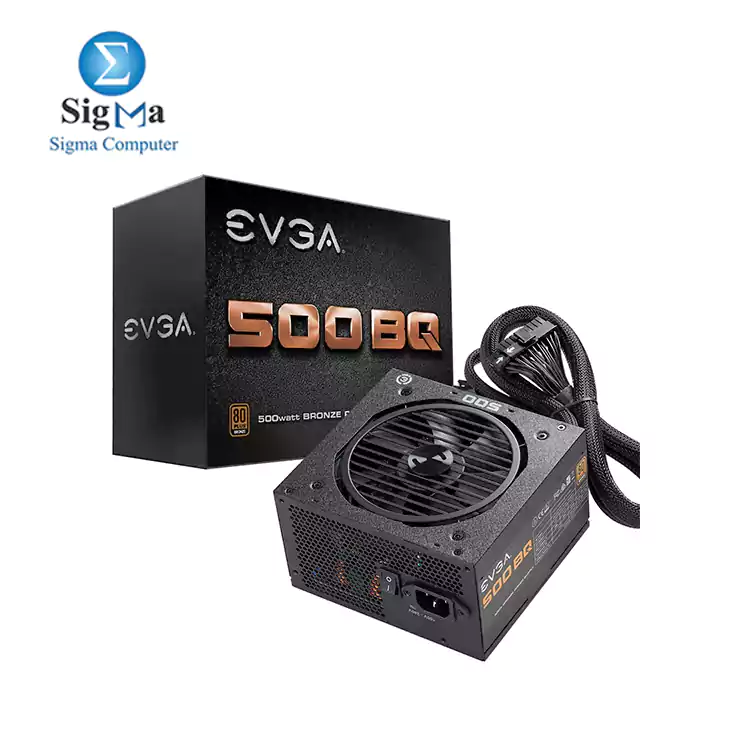 EVGA 500 BQ, 80+ BRONZE 500W, Semi Modular Power Supply 110-BQ-0500-K2