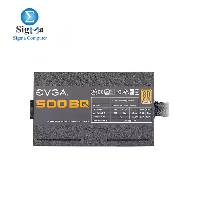 EVGA 500 BQ  80  BRONZE 500W  Semi Modular Power Supply 110-BQ-0500-K2