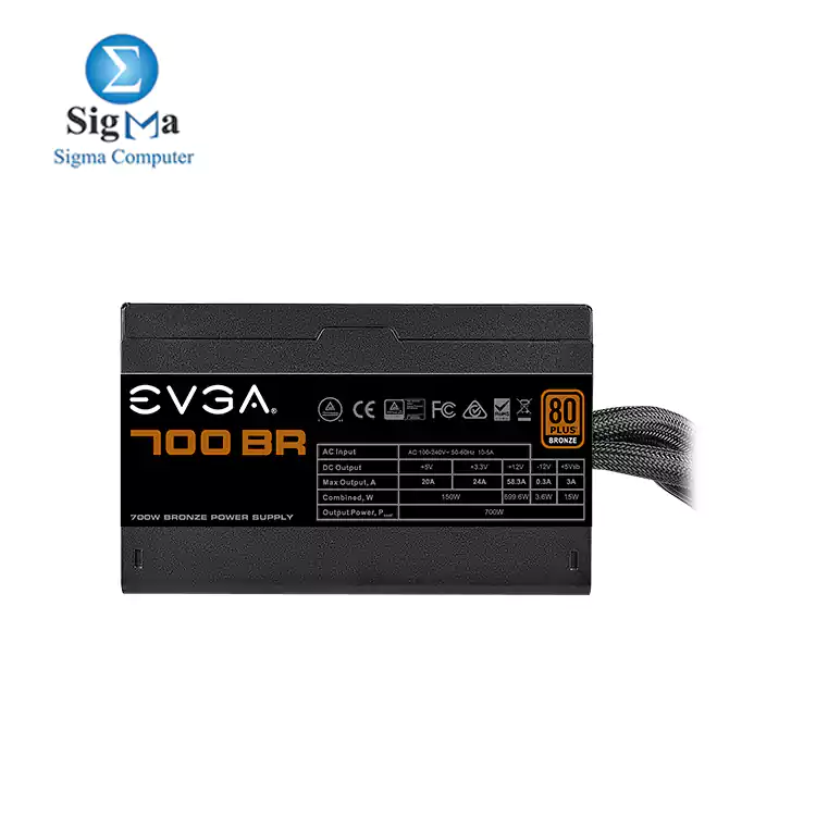 EVGA 700 BR  80  BRONZE 700W Power Supply 100-BR-0700-K2