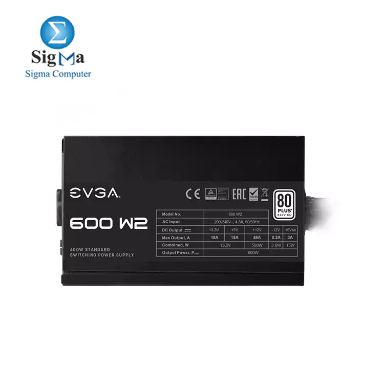 EVGA 600 W2  80  600W Power Supply 100-W2-0600-K2