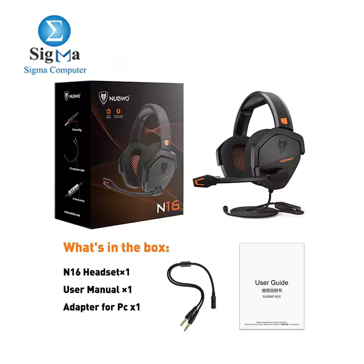 NUBWO N16 Stereo Gaming Headset with Noise Cancelling Microphone