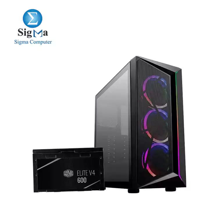 Cooler Master CMP 510 ARGB  POWER SUPPLY ELITE V4 600W 80 PLUS