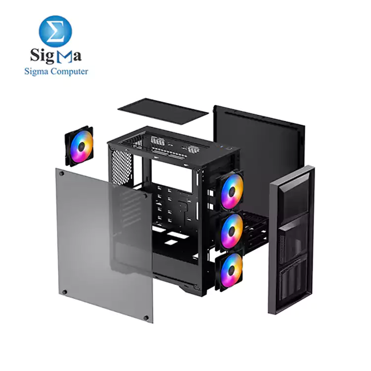 Deepcool Matrexx 50 Mesh 4FS RGB Mid Tower Black Case