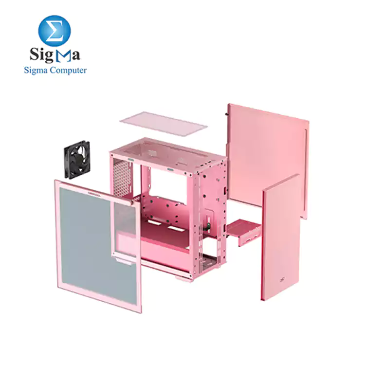 DEEPCOOL MACUBE 110 Micro ATX Computer Case - Gaming Pink