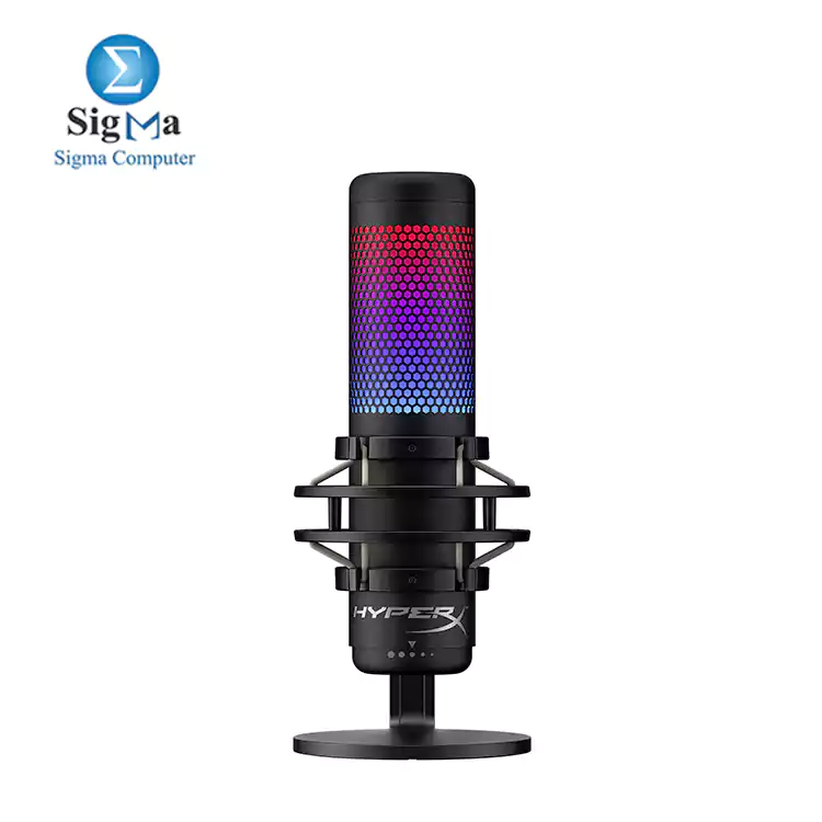 HyperX QuadCast S RGB USB Condenser Microphone for PC  PS4  PS5 and Mac Anti-Vibration Support