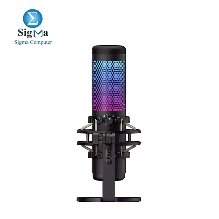 HyperX QuadCast S RGB USB Condenser Microphone for PC  PS4  PS5 and Mac Anti-Vibration Support
