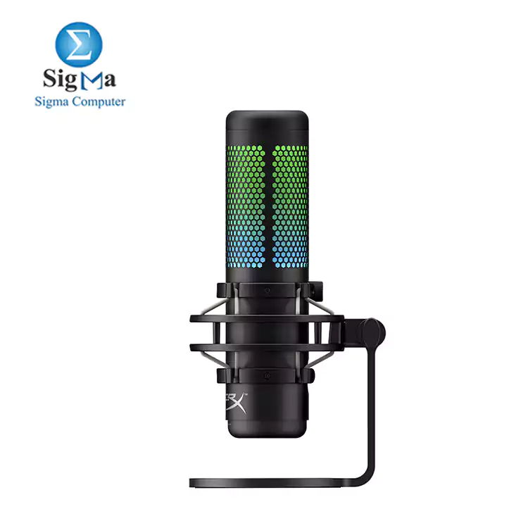 HyperX QuadCast S RGB USB Condenser Microphone for PC  PS4  PS5 and Mac Anti-Vibration Support