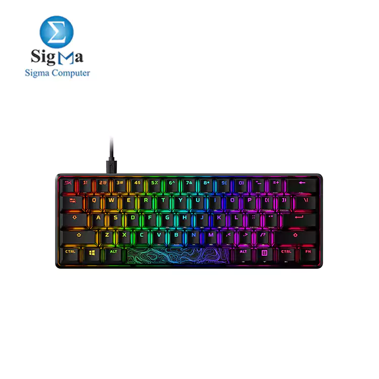 HYPERX KEYBOARD  ALLOY ORIGINS 60 MECHANICAL GAMING RGB-RED SWITCH 