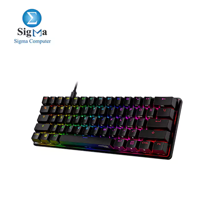 HYPERX KEYBOARD  ALLOY ORIGINS 60 MECHANICAL GAMING RGB-RED SWITCH 