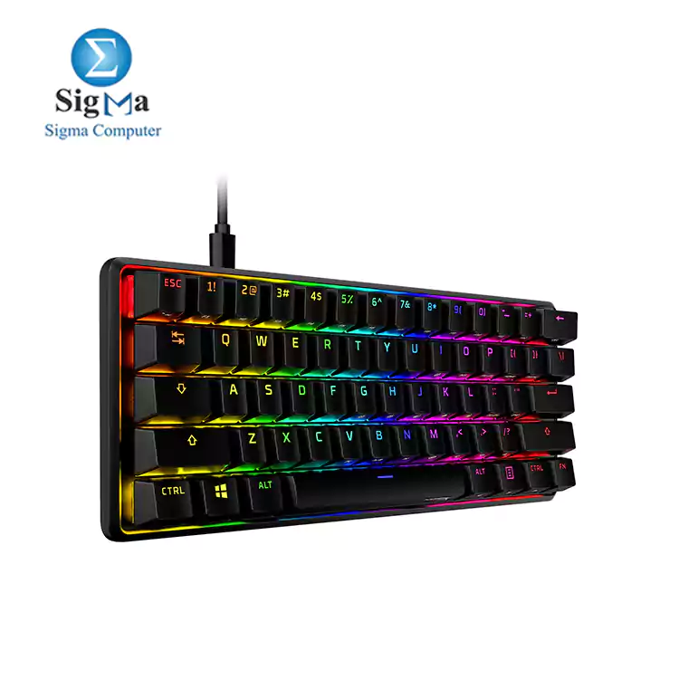 HYPERX KEYBOARD  ALLOY ORIGINS 60 MECHANICAL GAMING RGB-RED SWITCH 