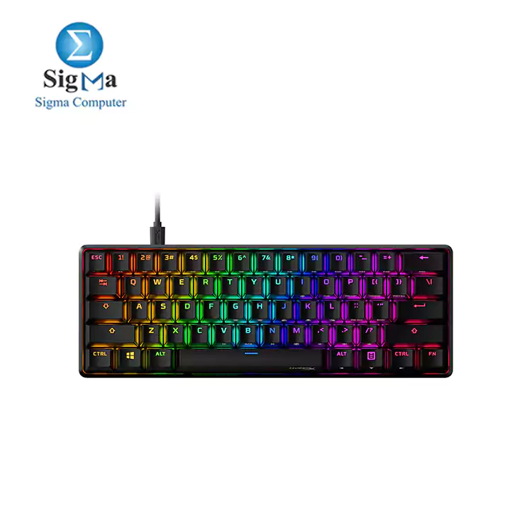 HYPERX KEYBOARD  ALLOY ORIGINS 60 MECHANICAL GAMING RGB-RED SWITCH 