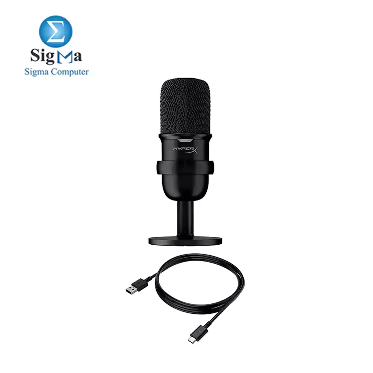 HyperX SoloCast - USB Condenser Microphone for Gaming  for PC  PS4  PS5 and Mac  Tap to Mute Sensor 