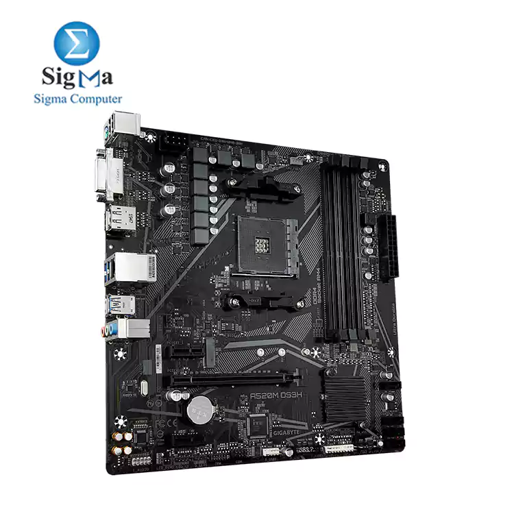 GIGABYTE MOTHERBOARD A520M DS3H  rev. 1.x  PCIe 3.0 x4 M.2  RGB FUSION 2.0  Smart Fan 5  Q-Flash Plus