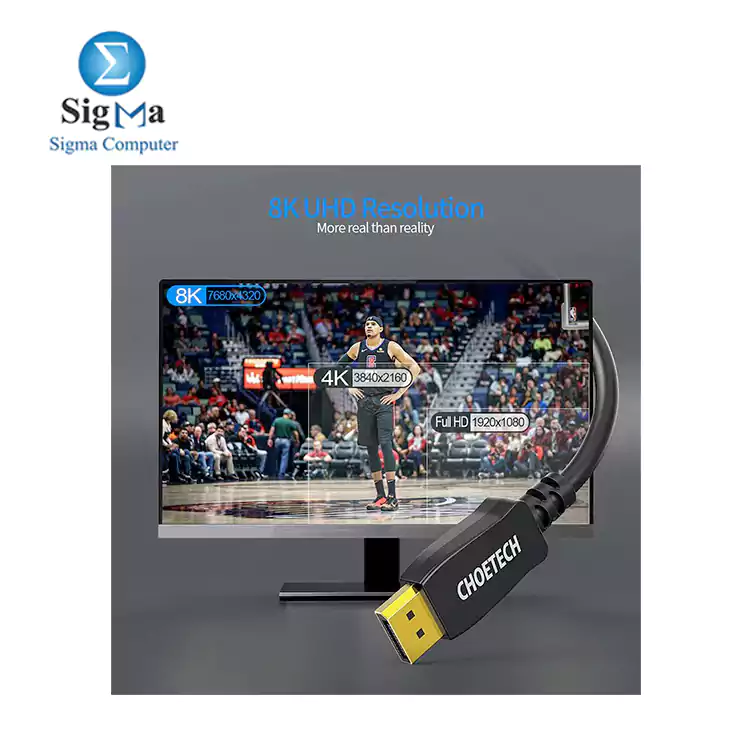 Choetech Cable Display PORT To Displayport XDD01 2M 8K-4K 