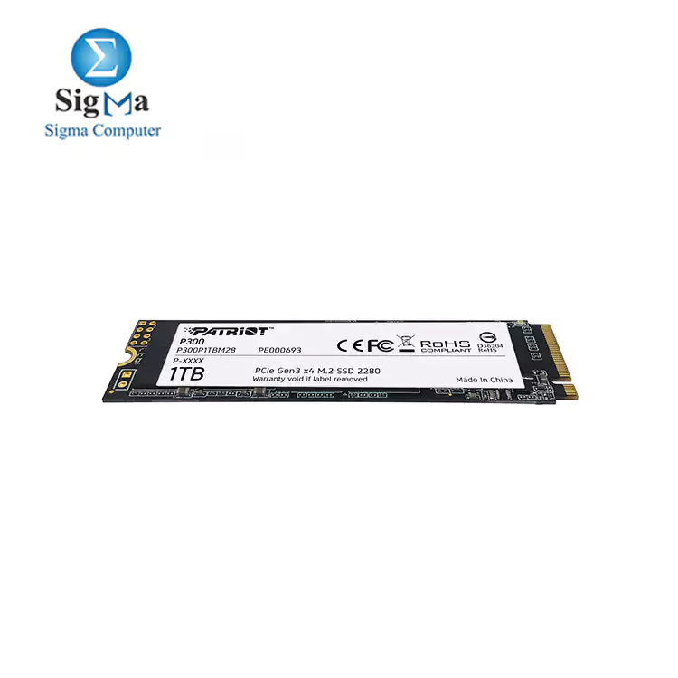 Patriot P300 M.2 2280 1TB PCIe Gen3 x4  NVMe 1.3 Internal Solid State Drive