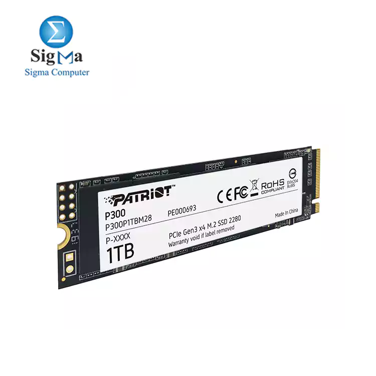 Patriot P300 M.2 2280 1TB PCIe Gen3 x4  NVMe 1.3 Internal Solid State Drive