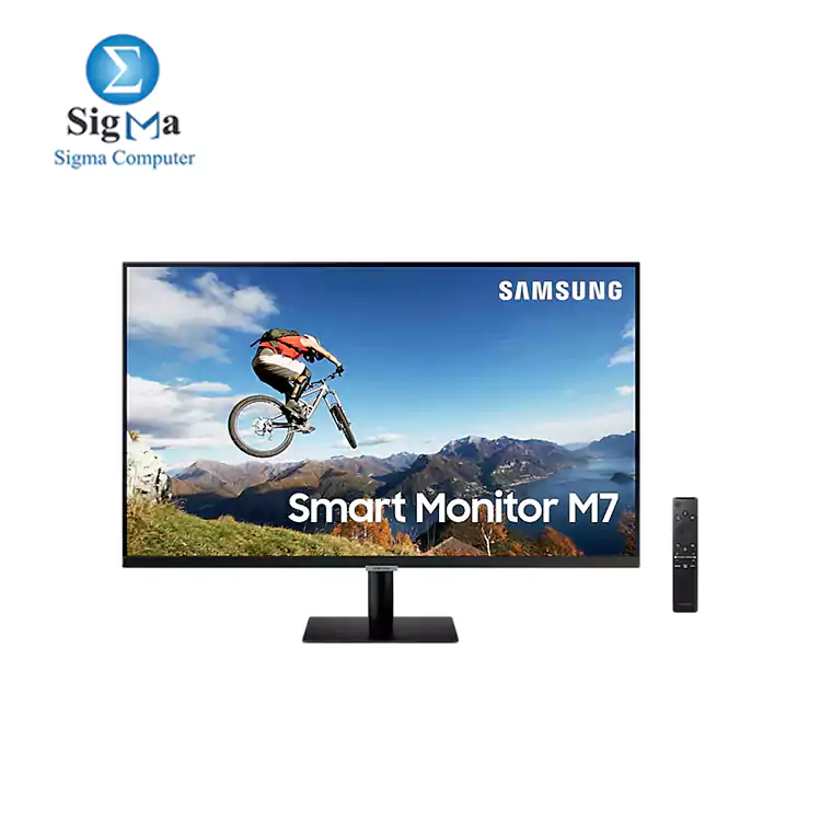 SAMSUNG -32 Smart Monitor M7 4K VA 60Hz 8ms GTG  HDR10 Speaker Remote LS32BM700UMXUE
