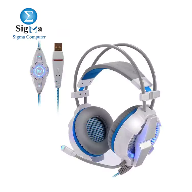 Kotion Each G7000 7.1 USB Vibration LED Surround Sound Gaming Headset For PC- WHITE