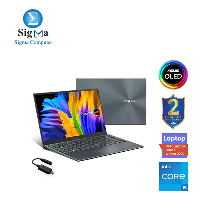 ASUS Zenbook 13 UX325EA-KG235T CORE I5 1135G7 RAM 8GB 512 SSD 13.3 OLED FHD Intel Iris Xᵉ Graphics Win10 PINE GREY	