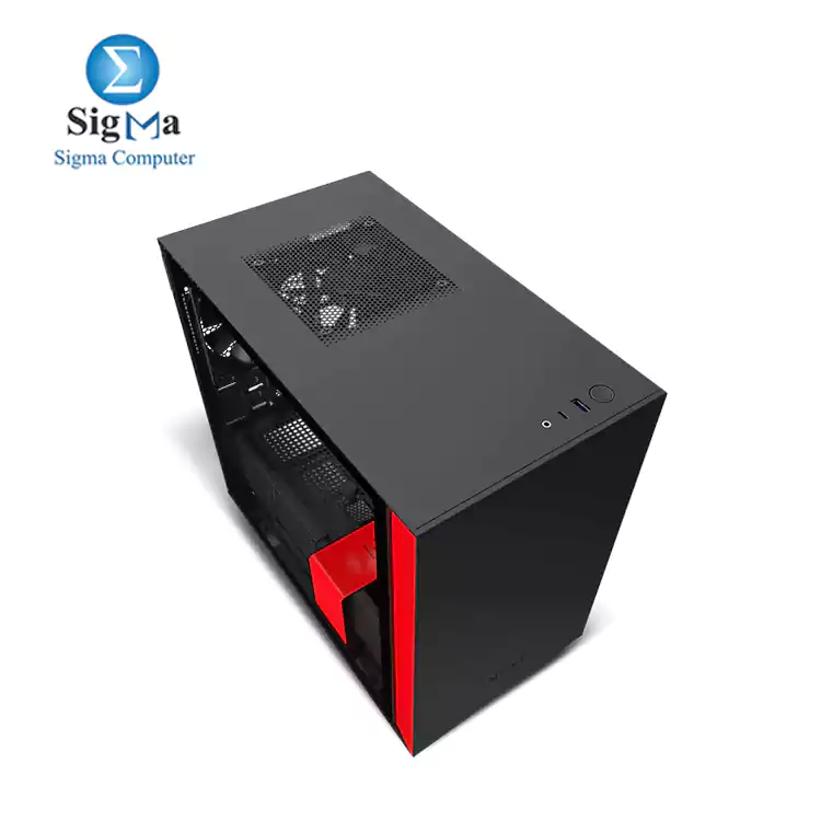 NZXT H210 CA-H210B-BR Mini ITX PC Gaming Case 2 FANS 120MM Black/Red