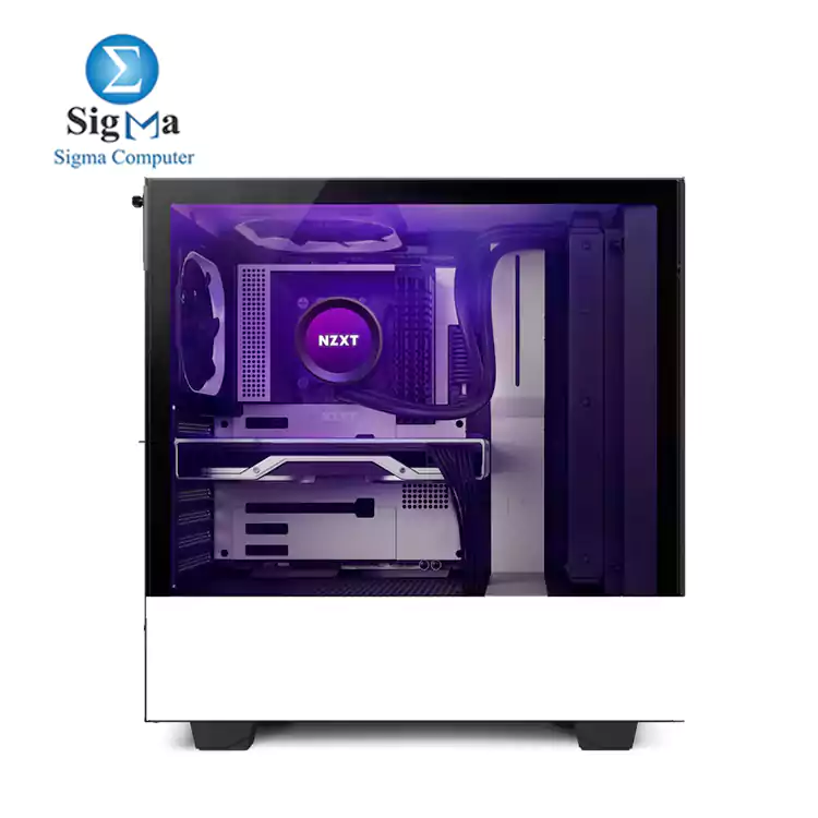 NZXT H510 Elite CA-H510E-W1 Premium Mid-Tower ATX Gaming Case 2 FANS RGB 140MM-1 FAN 120MM- 1FAN 140MM  WHITE