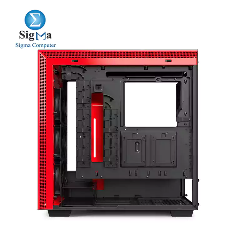 NZXT H710i FULL SMART CONTROL CA-H710i-BR ATX Mid Tower 3FANS 120mm- 1FAN 140mm Gaming Case-BLACK/RED