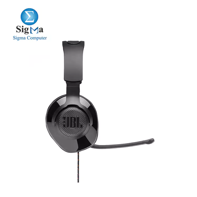 JBL Quantum 200 Wired over-ear gaming headset with flip-up mic