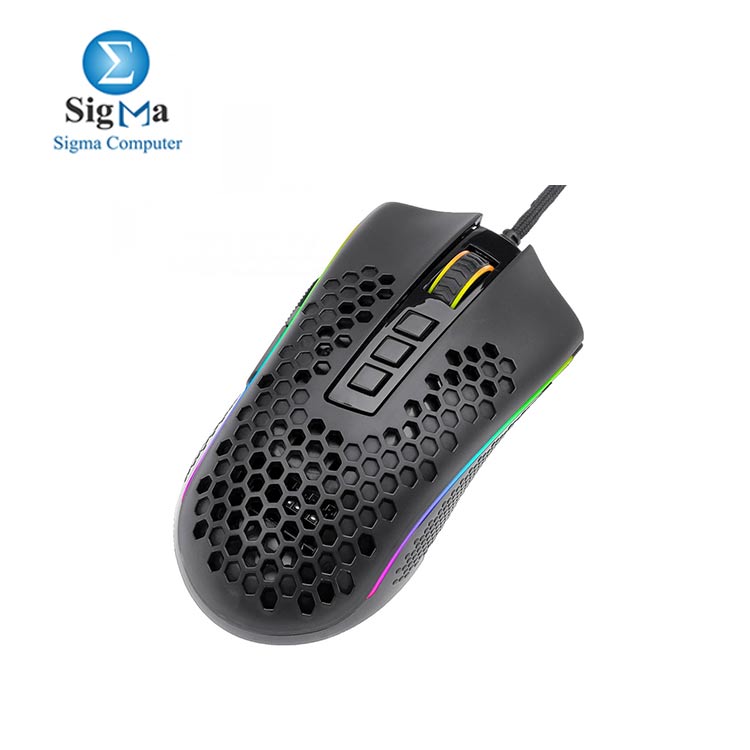 Redragon M808 Storm Lightweight RGB Gaming Mouse  85g Ultralight Honeycomb Shell