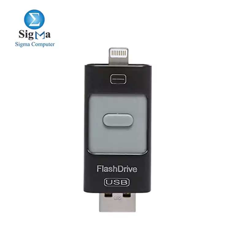 flash Drive Dual Storage for iOS and PC - 101830, Black  64 GB USB