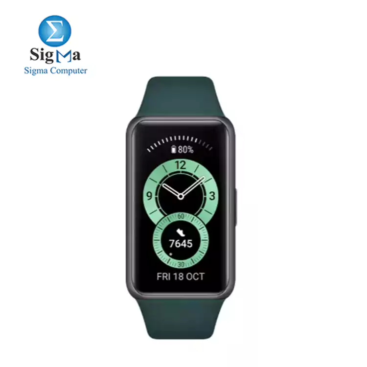 HUAWEI Band 6 Forest Green WATCH All-Day SpO2 Monitoring1 | FullView Display | 2-Week Battery Life