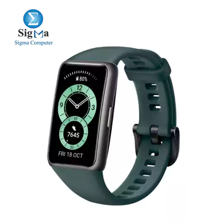 HUAWEI Band 6 Forest Green WATCH All-Day SpO2 Monitoring1   FullView Display   2-Week Battery Life