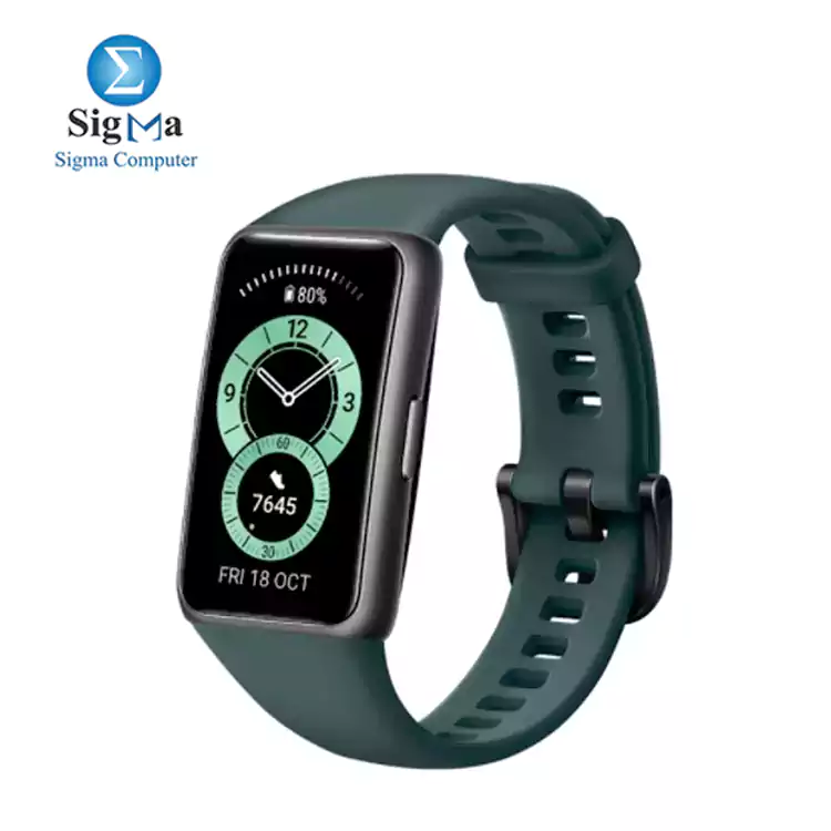 HUAWEI Band 6 Forest Green WATCH All-Day SpO2 Monitoring1 | FullView Display | 2-Week Battery Life