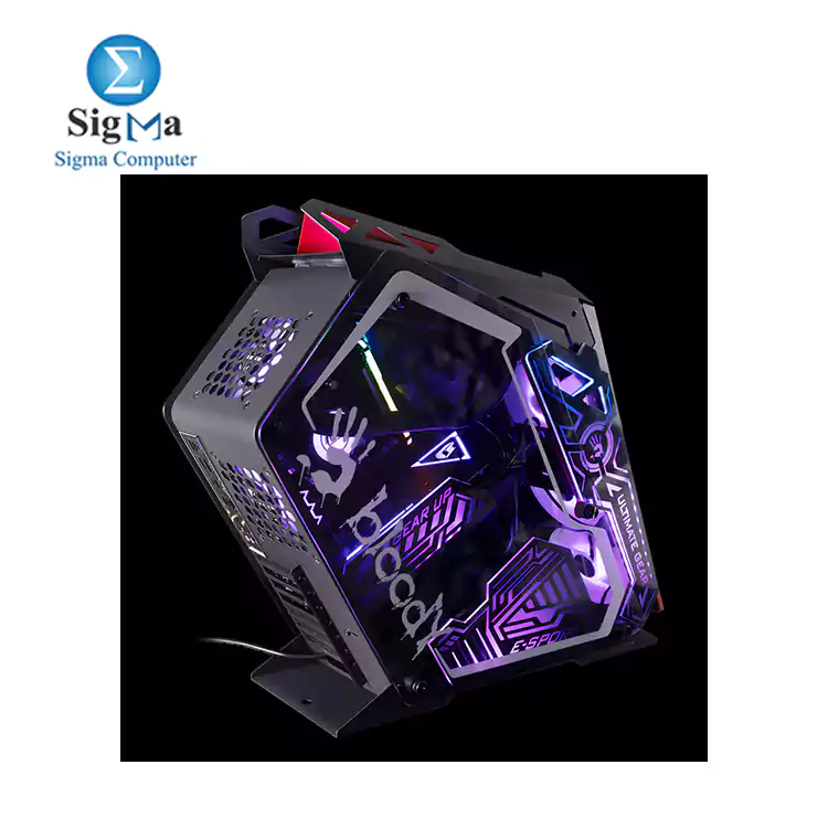 BLOODY GH-30 ROGUE MID TOWER GAMING CASE RGB WITH 5 FANS 120MM 