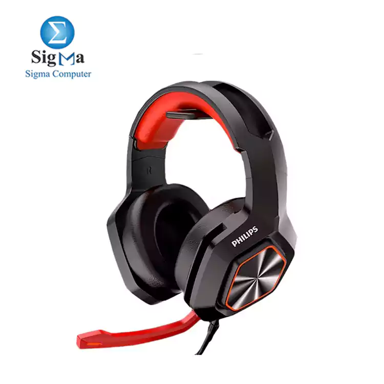 Philips TAG3115 USB 7.1 Virtual Surround Sound RGB Gaming Headset – 50mm – Swivel Noise Reduction Mic For PC – Black