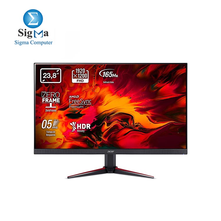  Acer Nitro VG240YSbmiipx 23.8 inch FHD Gaming Monitor (IPS Panel, FreeSync, 165Hz, 0.5ms, DP, HDMI, Black) 