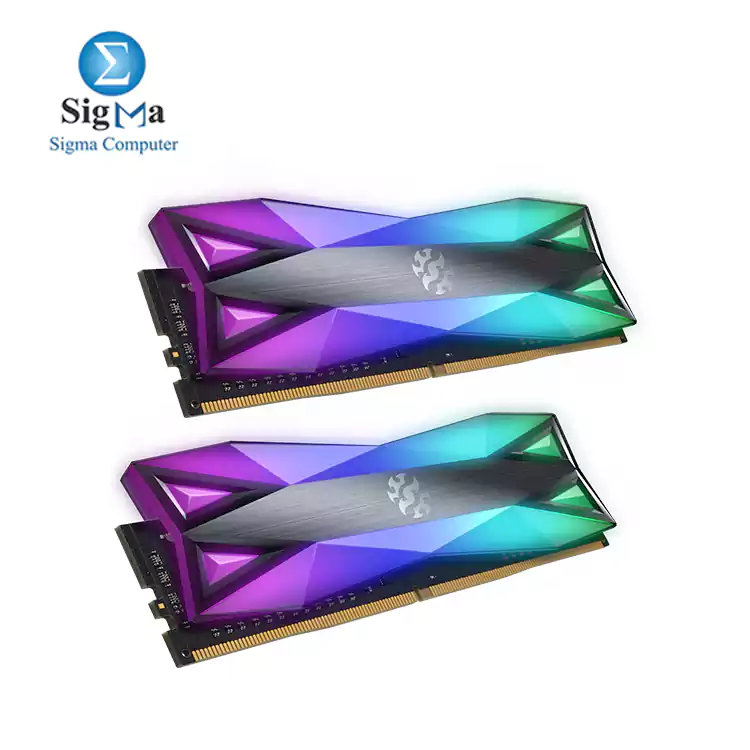 XPG SPECTRIX D60 RGB Desktop Memory 32GB  2x16GB  DDR4 3600MHz GREY