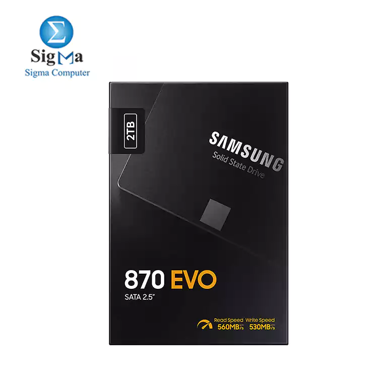 SAMSUNG 870 EVO 2TB SATA III 2.5 NAND-TLC-DRAM-Up to 560 530 MB s