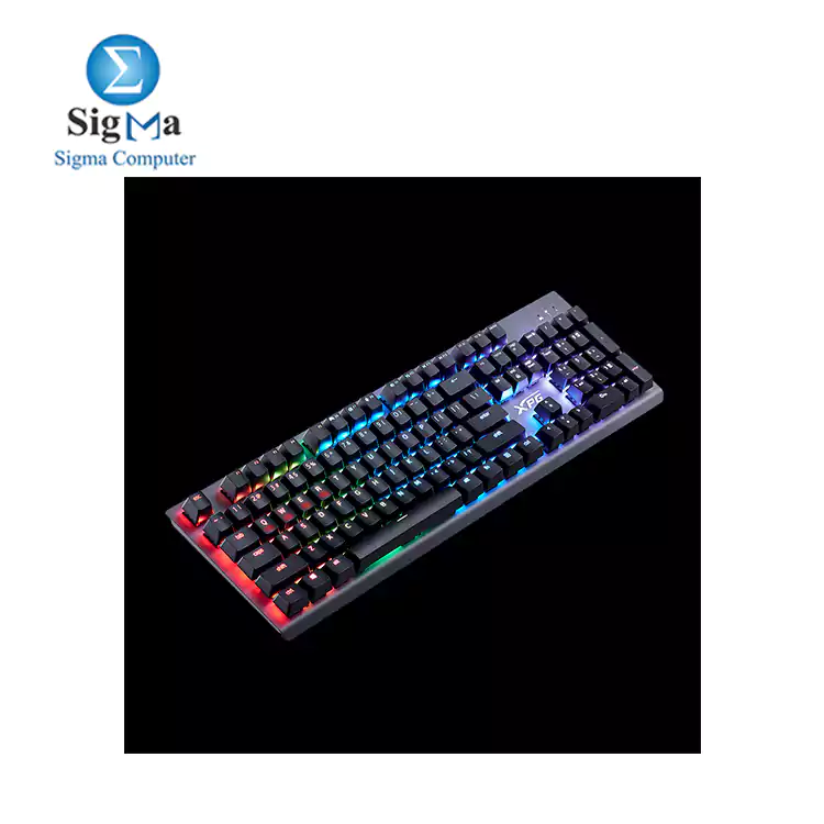 XPG MAGE Mechanical Gaming Keyboard RGB Backlit Linear and Quiet Red Switch  Detachable USB Type-C Cable  and Anti-ghosting  Full Size Keyboard  MAGE104RD-BKCWW 
